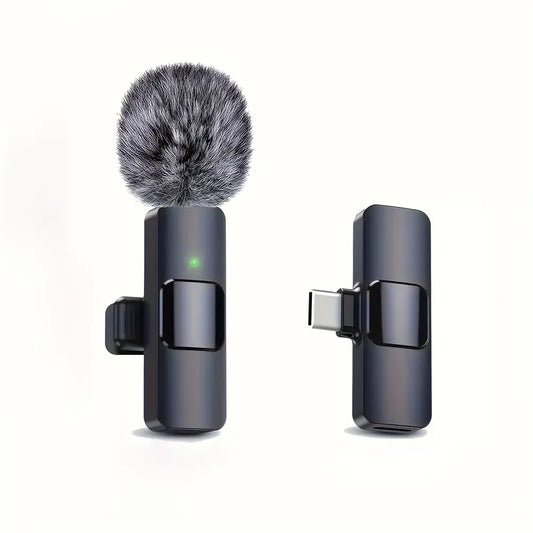3-in-1 Wireless Lavalier Microphone for iPhone & Android